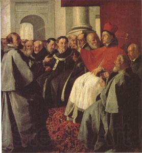 ZURBARAN  Francisco de St Bonaventure at the Council of Lyons (mk05) Norge oil painting art